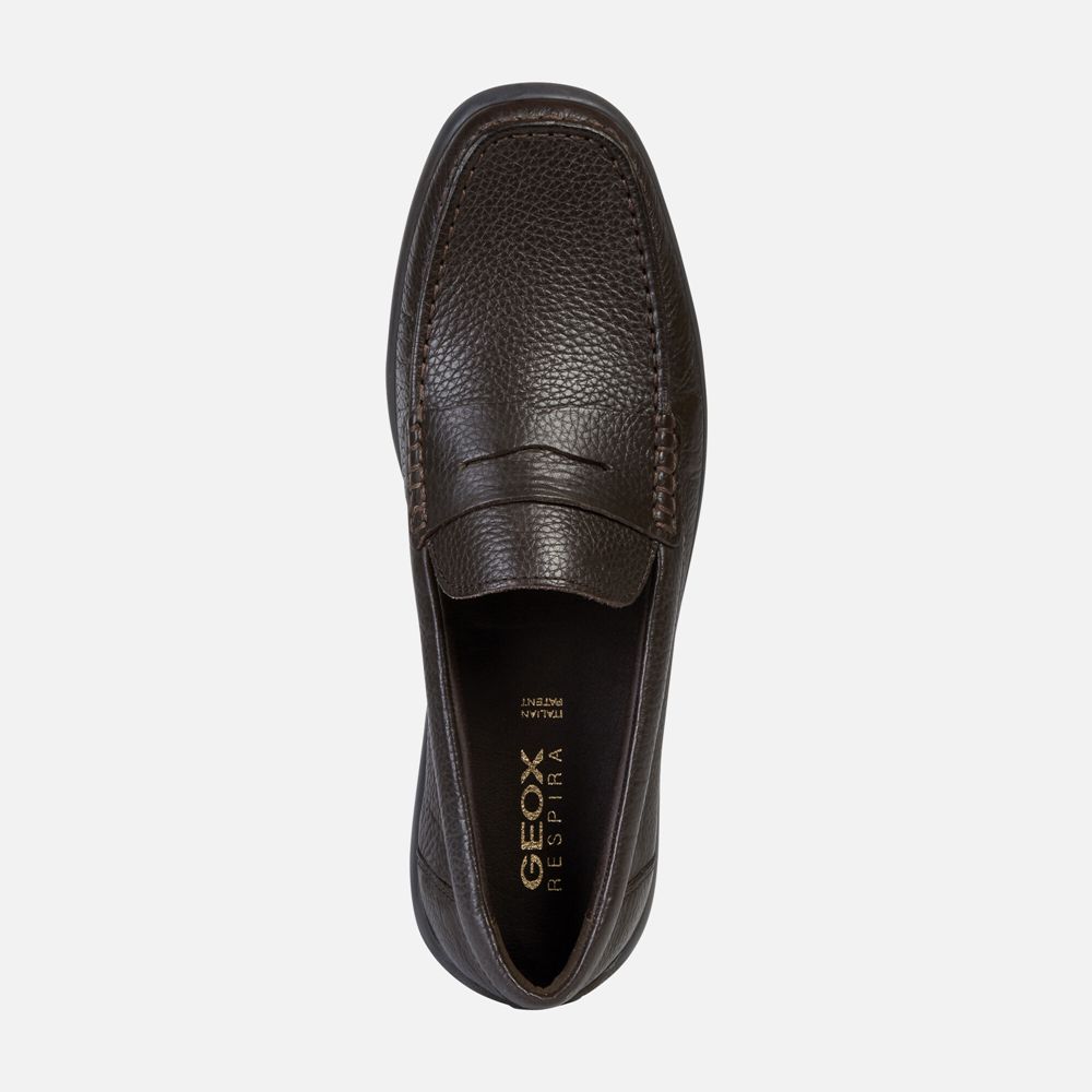 Mocassins Geox Homem Marrom Escuro - Devan - EZOVT0639